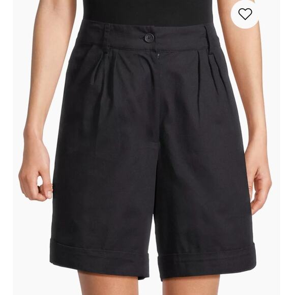 Faithfull the Brand shorts Roma Campania pleated black size 4 Small - Picture 1 of 6